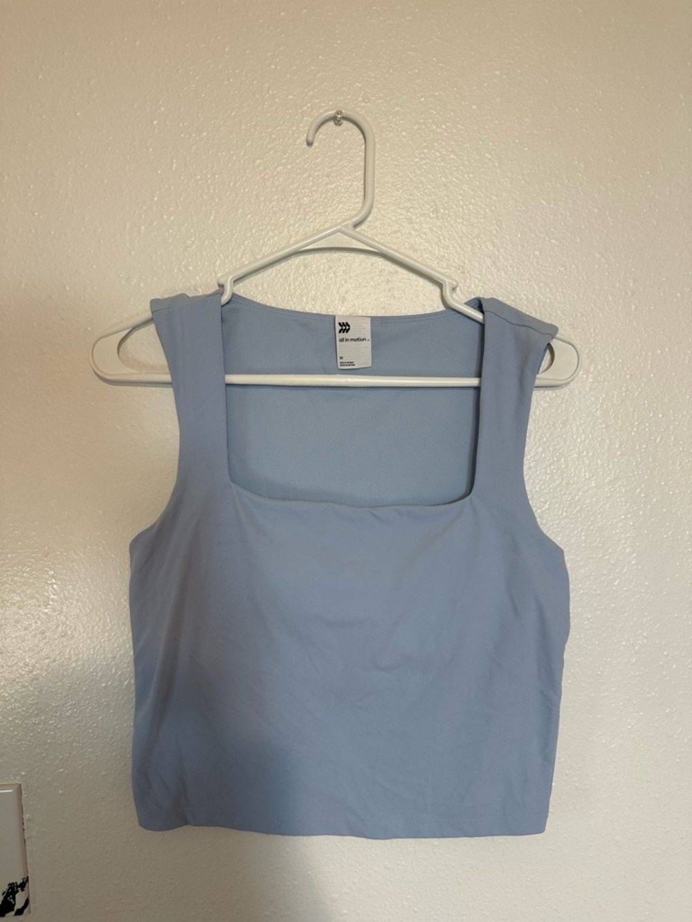 ALO Yoga Pale Blue Square Neck Tank